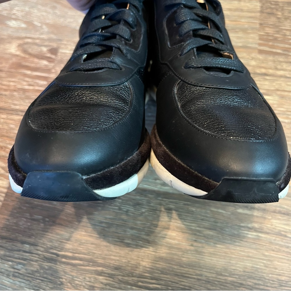 Salvatore Ferragamo Black Leather Morgan Sneakers - made in Italy, Florence - Picture 10 of 14